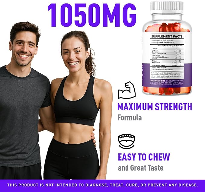 (5 Pack) Ultra Quick Keto ACV Gummies, UltraQuick Keto ACV Gummies 1050MG, UltraQuick Keto Plus ACV Gummies Support, Ultra Quick Keto, Ultra Quick Keto Plus ACV Gummy, 300 Gummies For 5 Months-StrideForce Fitness