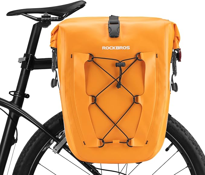 ROCKBROS Bike Panniers Waterproof Rear Rack Bag Max 30L Large Capacity for Cycling Traveling Commuting-StrideForce Fitness
