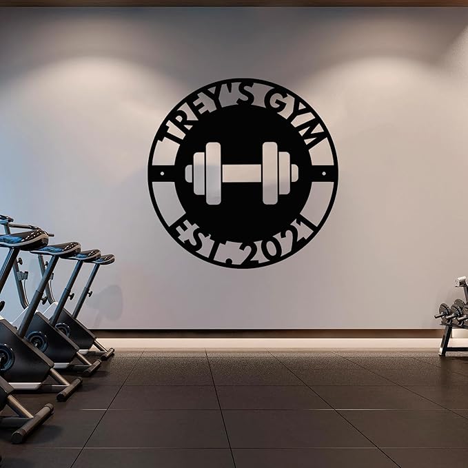 Luxury Personalized Gym Metal Sign, Custom Home Gym Decorations, Gifts for Fitness Lovers, Workout Room Decor, Gym Signs, Christmas Gifts 8-StrideForce Fitness
