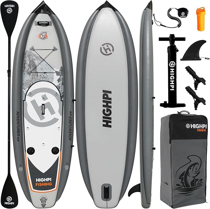 Highpi Inflatable Stand Up Paddle Board for Youth and Adults – Wide Sup with Premium Accessories, Blow Up Paddleboard for Surfing, Fishing, Yoga & More-StrideForce Fitness