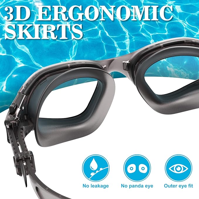 WIN.MAX Polarized Swimming Goggles Swim Pool Goggles Anti Fog Anti UV No Leakage Clear Vision for Men Women Adults Teenagers-StrideForce Fitness
