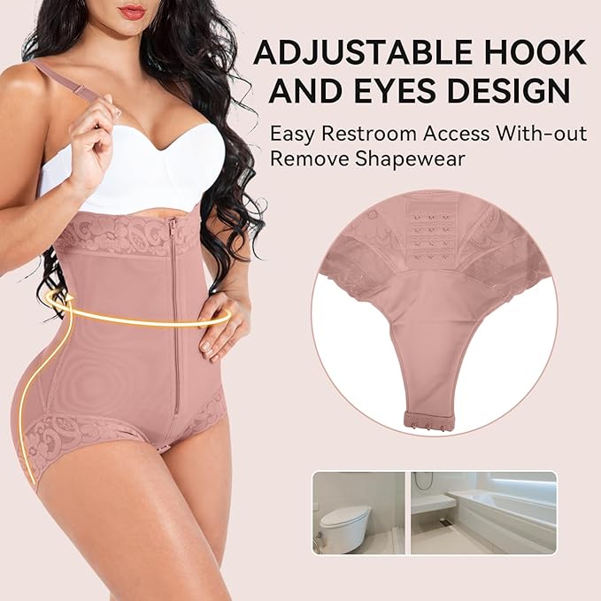 Shapewear for Women Tummy Control Fajas Colombianas Body Shaper Butt Lifter Compression Garment Open Bust Bodysuit-StrideForce Fitness