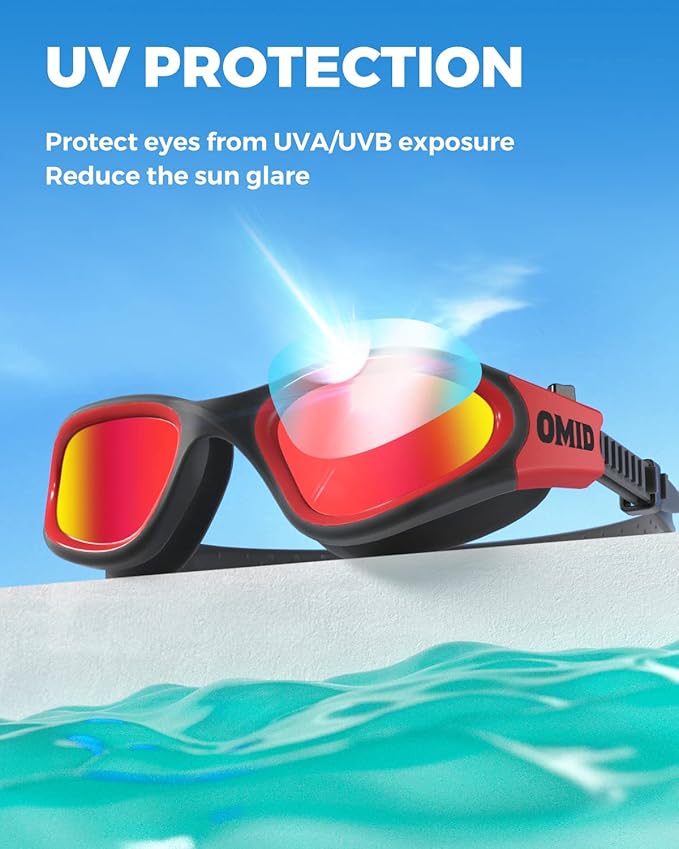 OMID Swim Goggles, P2 Polarized Swimming Goggles for Men Anti-fog Goggles Swimming for Adult Women-StrideForce Fitness