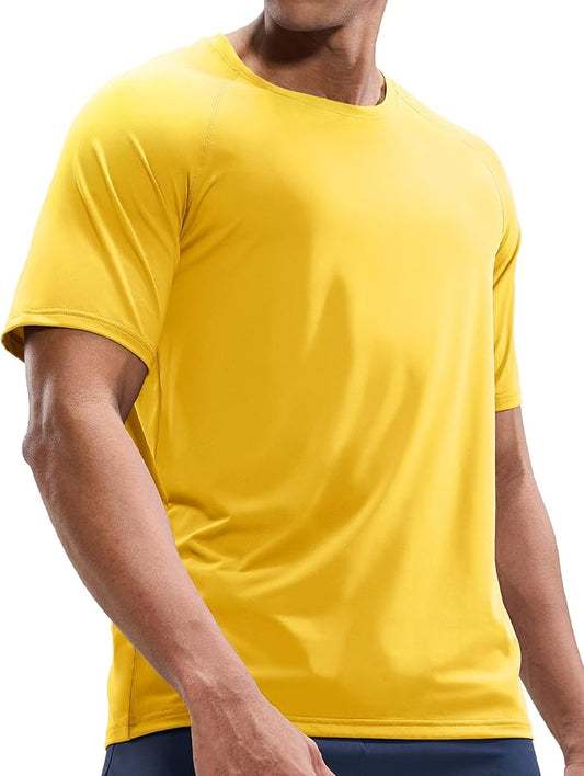 MIER Men's Dry Fit Workout T-Shirts Athletic Running Tee Short Sleeve Crew Neck Gym Tops, Polyester, Moisture Wicking-StrideForce Fitness