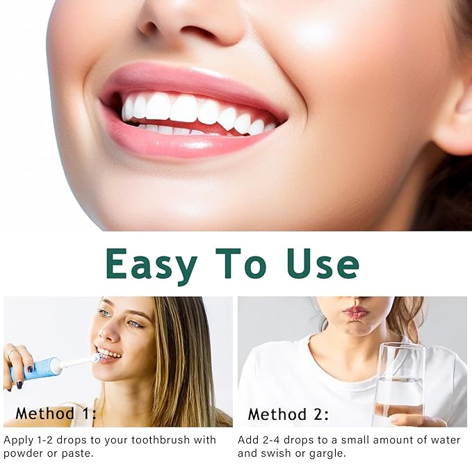 Gum Restore Drops, Gum Repair for Receding Gums & Stain Removal, Bad Breath Treatment for Adults(Dark Green)