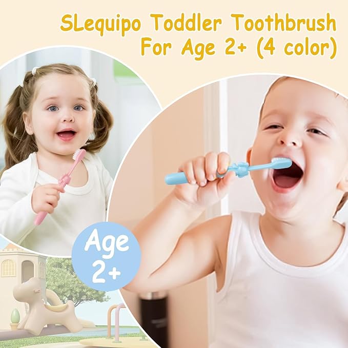 100 pcs Bulk Disposable Kid Toothbrushes Individually Wrapped, Toothbrushes Kids Toothbrush for Age 2+ Toddler Children Toothbrush Set Soft Bristles Boys Girls