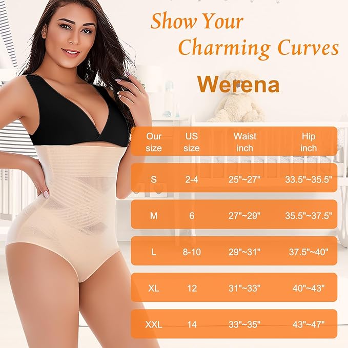 Tummy Control Shapewear Panties for Women High Waisted Body Shaper Slimming Shapewear Underwear Girdle Panty-StrideForce Fitness
