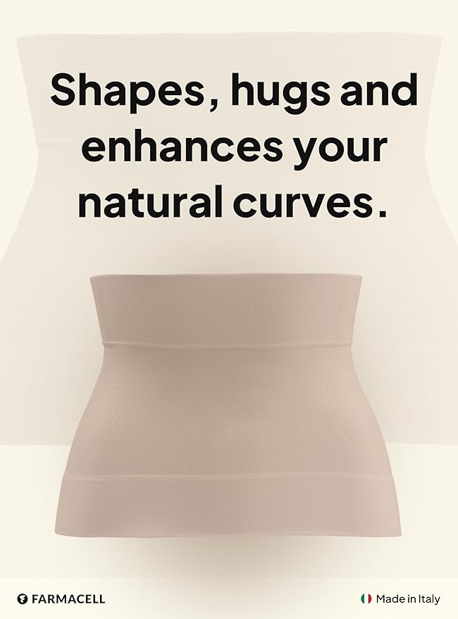 Farmacell Waist Trainer for Women 605 Made in Italy - Seamless Shapewear Tummy Control - Slimming Corset Shapewear-StrideForce Fitness