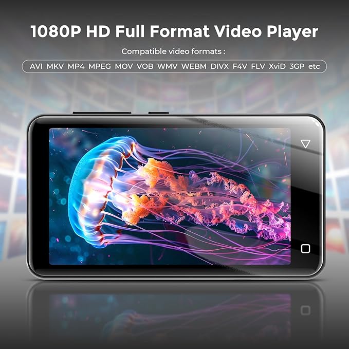 innioasis 80GB MP3 Player with Bluetooth and WiFi, MP3 Player for Kids with Spotify, Spotify Kids, Pandora, Audible, 4.0" Touch Screen Music Player with Parental Controls, Up to 1TB (Gray)-StrideForce Fitness