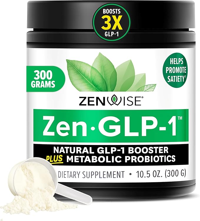 Zenwise Health ZenGLP-1, Natural GLP-1 with Metabolic Probiotics to Help Control Hunger & Cravings and Support Digestive Health - GLP-1 Supplement Support for Women & Men - 30-Day Serving-StrideForce Fitness