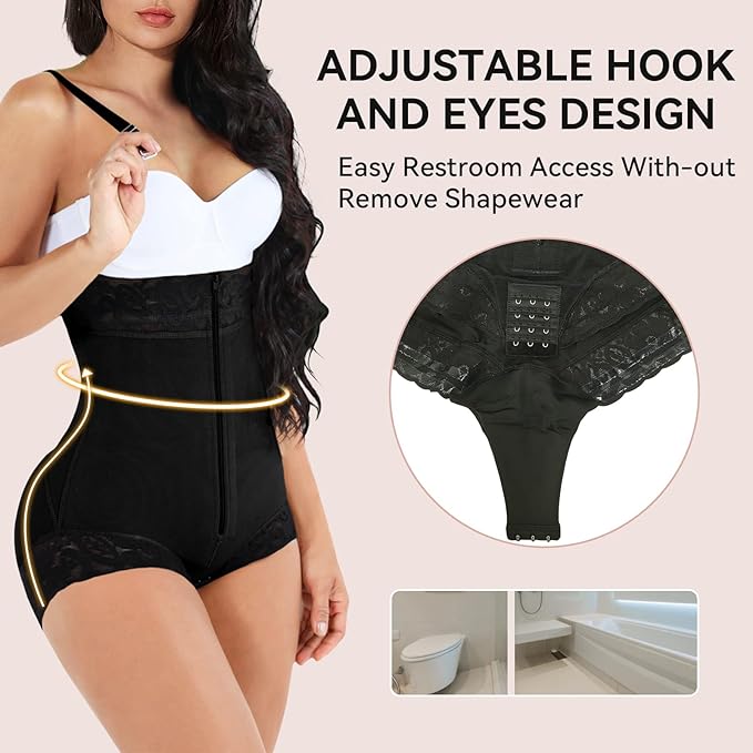 Shapewear for Women Tummy Control Fajas Colombianas Body Shaper Butt Lifter Compression Garment Open Bust Bodysuit-StrideForce Fitness