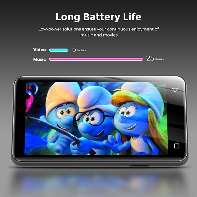 innioasis 80GB MP3 Player with Bluetooth and WiFi, MP3 Player for Kids with Spotify, Spotify Kids, Pandora, Audible, 4.0" Touch Screen Music Player with Parental Controls, Up to 1TB (Gray)-StrideForce Fitness