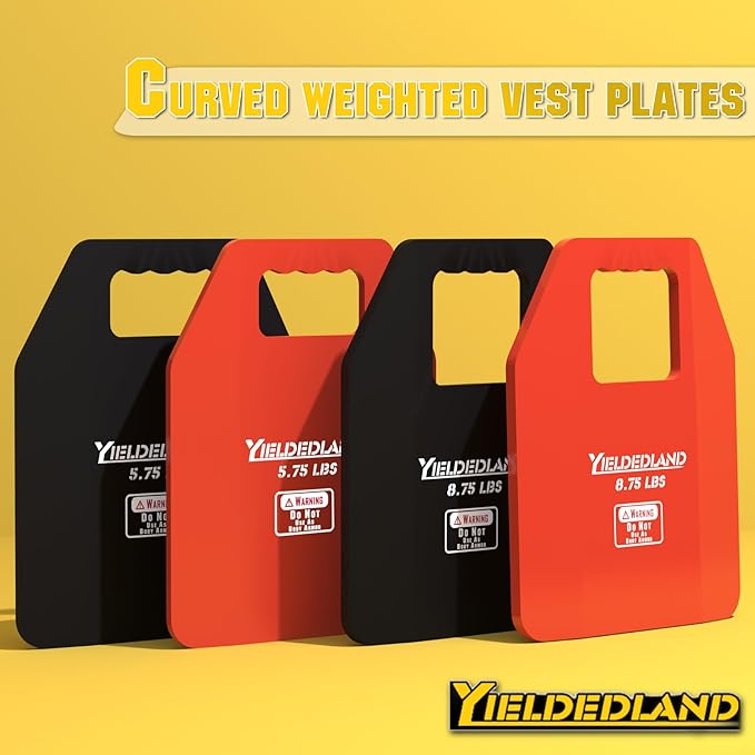 Curved Weight Vest Plates, 5.75/8.75lbs Pairs, Weighted Vest Men Woman, Strength and Endurance Training, Fitness Workouts, Running, Walking-StrideForce Fitness
