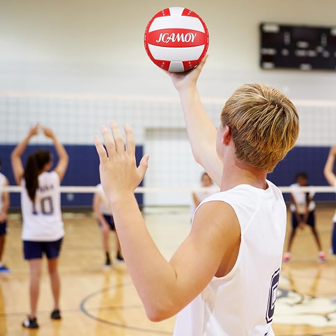 Volleyball Size 5 - Premium PU Leather, Ultra-Durable Soft to The Touch for Youth, Adults, Ideal for Indoor, Outdoor, Beach Sports Training-StrideForce Fitness