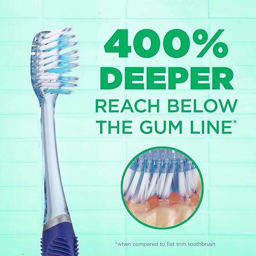 GUM Technique Deep Clean Toothbrush – Compact Soft Bristles for Adults – 3 Count