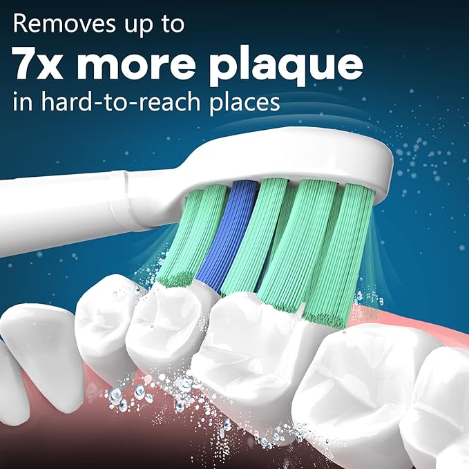 Toptheway Toothbrush Replacement Heads Compatible with Philips Sonicare ProtectiveClean DiamondClean C2 C1 G2 W 4100 5100 5300 Plaque Control, 6 Pack