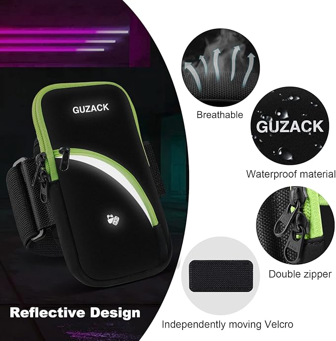 Phone Holder for Running Armband for iPhone 14 15 Pro Max 13 12 11 X XS XR 8 7 6 Plus SE Samsung Up to 6.9'' Cell Phone Arm Bands Bag with Key Card Pocket for Walking Exercise Workout Fitness-StrideForce Fitness