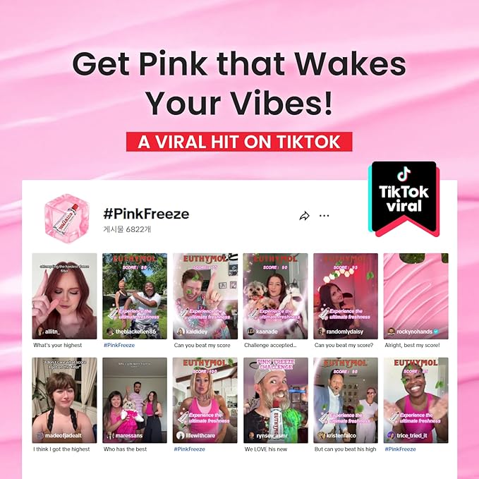 EUTHYMOL Original Pink Toothpaste (3.7fl oz/Pack of 1) - Fluoride-Free Toothpaste for Sensitive Teeth & Gum. Bad Breath, Cavity Prevention, 12-Hour Long Lasting Freshness with Wintergreen