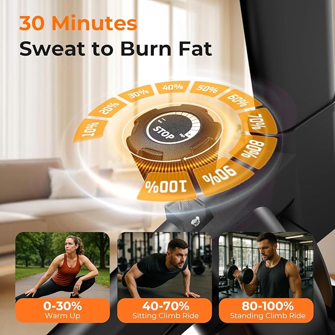 OWLSKY Exercise Bike with APP, Magnetic Resistance Indoor Cycling Bike, 300 lbs Capacity Quiet Stationary Bike for Home Gym Cardio Workout, Adjustable Seat & Tablet Holder-StrideForce Fitness