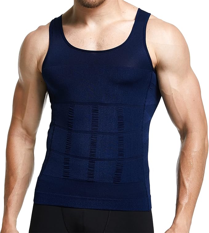 GKVK Mens Slimming Body Shaper Vest Shirt Abs Abdomen Slim-StrideForce Fitness