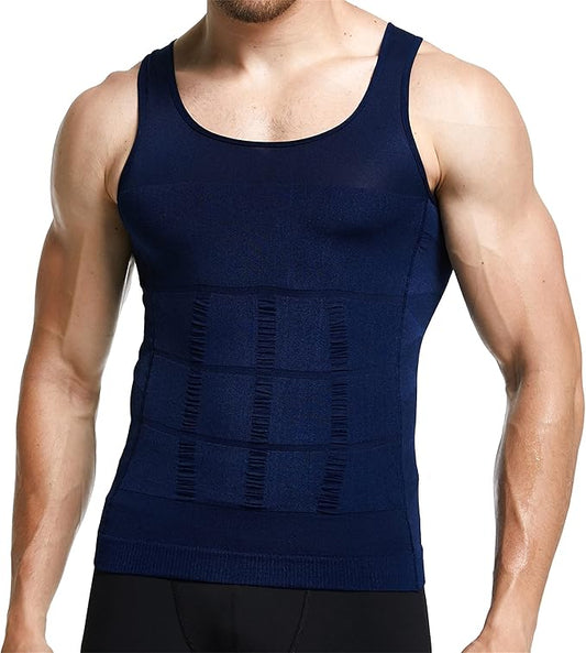 GKVK Mens Slimming Body Shaper Vest Shirt Abs Abdomen Slim-StrideForce Fitness