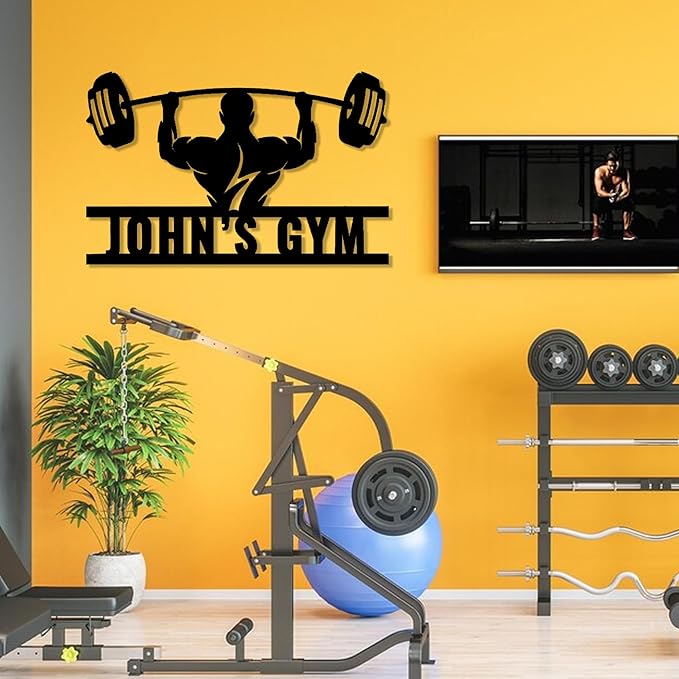 Luxury Personalized Home Gym Sign, Metal Wall Art, Home Gym Decor, Gifts for Fitness Lovers, Workout Room Decor-StrideForce Fitness