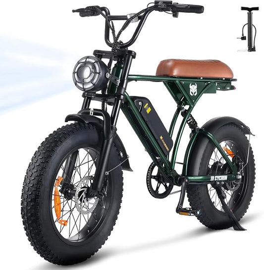 Electric Bike for Adults,Peak 1000W/1500W Motor,20/28MPH 55-150Mile ebikes for Adults with 10.4AH/13AH/26AH Battery,20" Fat Tire Electric Dirt Bike Commuting Off Road Ebike, UL2849-StrideForce Fitness