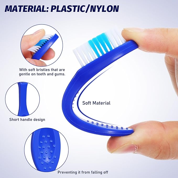 Healvian Mini Soft Bristle Toothbrushes 10pcs, Portable Small Manual Toothbrushes with Short Handle for Prison Use and Oral Cleaning, Travel-Friendly Compact Size 9Cm