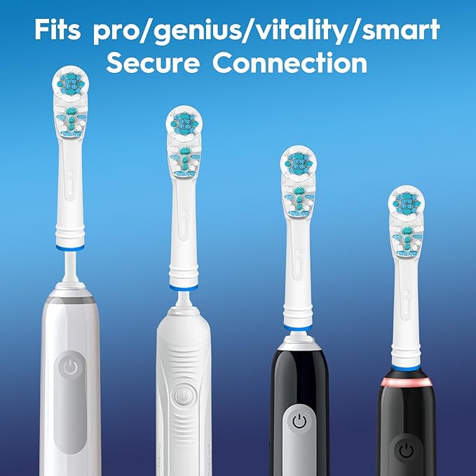Dual Clean Replacement Brush Heads Compatible with Oral B Vitality Series Electric Toothbrush.8 Count