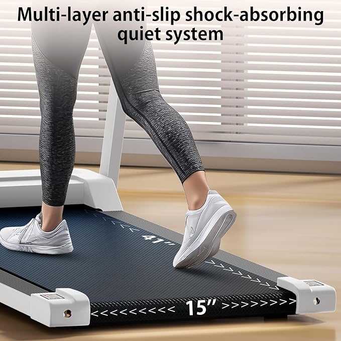 Portable Foldable Treadmills for Home, Small Folding Treadmill for Home Office with 300 LBS Capacity, Walking Running Exercise Electric Compact Treadmill with LED Display-StrideForce Fitness