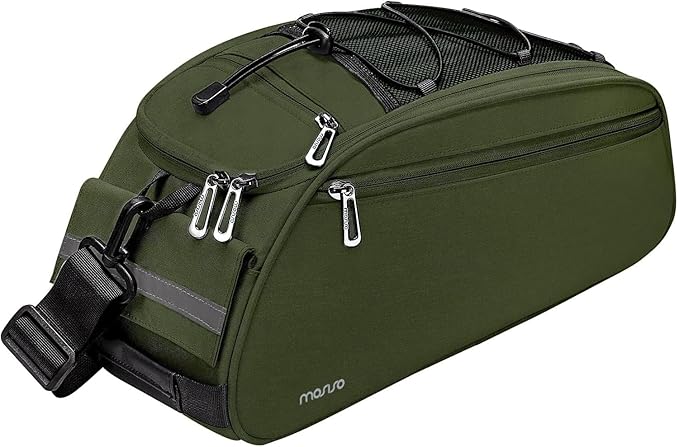 MOSISO Bike Rack Bag, Waterproof Bicycle Trunk Pannier Rear Seat Pouch Cycling Bike Carrier Backseat Storage Luggage Saddle Shoulder Bag-StrideForce Fitness