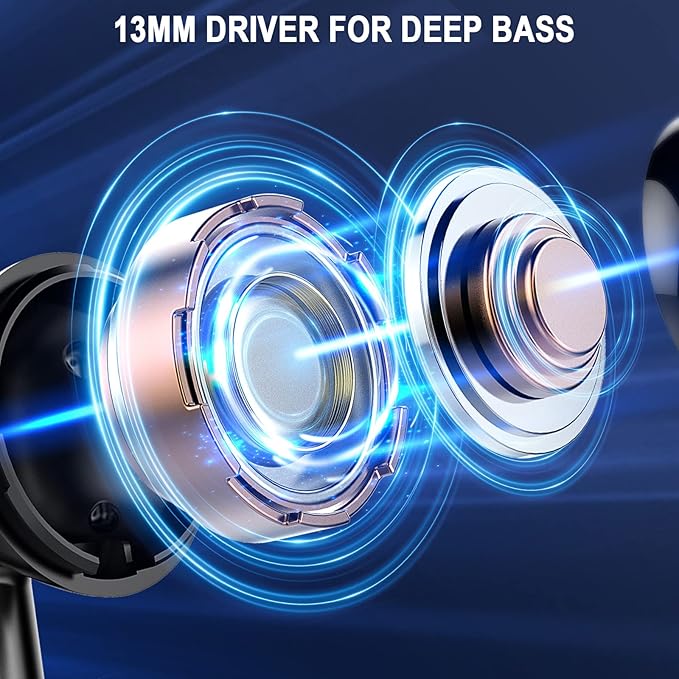 Wireless Earbuds, Bluetooth 5.4 Ear Buds LED Power Display Headphones Bass Stereo, Bluetooth Earbuds in-Ear Noise Cancelling Mic, 40H Playback Mini Case IP7 Waterproof Sports Earphones for Android iOS-StrideForce Fitness