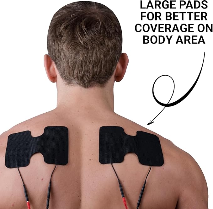 iReliev TENS Unit + EMS Muscle Stimulator Comes with 14 Therapy Modes, Premium Pain Relief and Recovery System, Rechargeable, Large Back Lit Display, Large and Small Electrode Pads-StrideForce Fitness