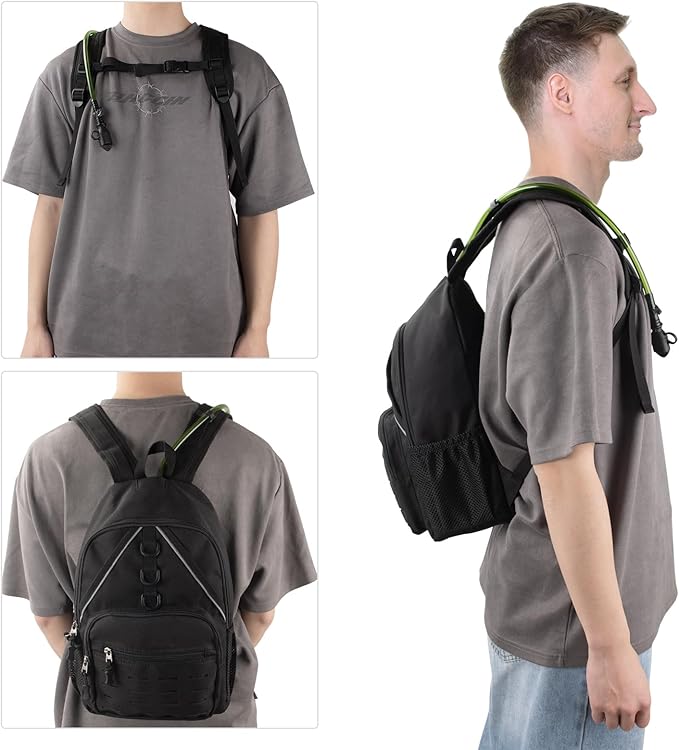 Small Hiking Backpack,Lightweight Water Backpack with 2L Water Bladder Phone Pocket Hydration Pack for Cycling Climbing Biking-StrideForce Fitness