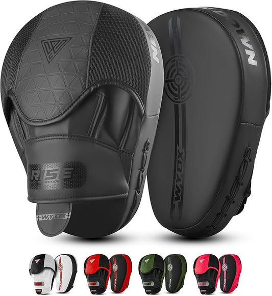 WYOX Curved Boxing Punch Mitts – Boxing Pads Training Set, Punching Mitts for Adults, Kickboxing Pads, Muay Thai Pads, Karate Pads, MMA Training Equipment, Martial Arts Focus Pads-StrideForce Fitness