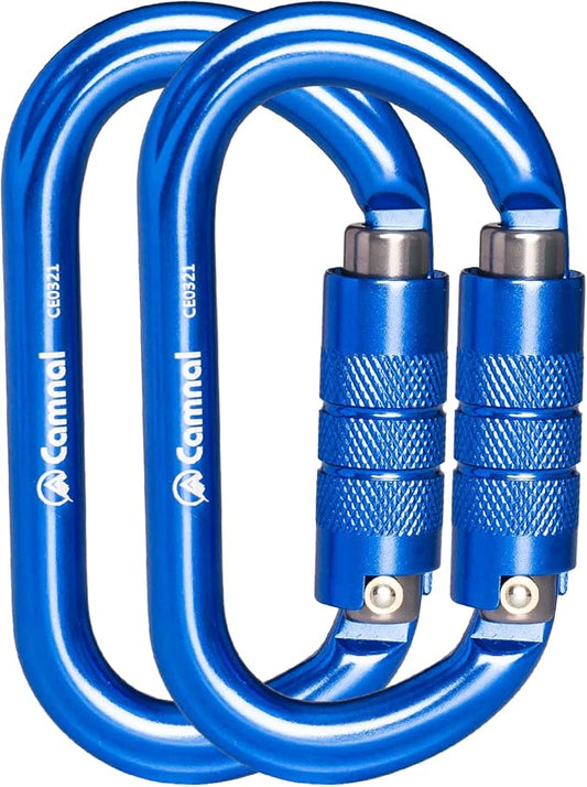 Heavy Duty Carabiner, 25kn(About 5620 lbs) Oval Carabiner Clip O-Shape Rock Climbing Carabiner Lightweight Caribeener for Climbing, Mountaineer, Aerial Work-StrideForce Fitness