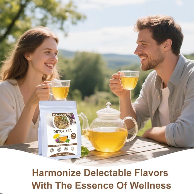 TEARELAE - Detox Tea, 30 Count Herbal Liver Detox Tea Bag - Milk Thistle Seed, Dandelion Root, Licorice Root, Fennel, Turmeric, Peppermint - Support Liver Function-StrideForce Fitness