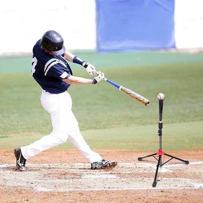 McHom Baseball & Softball Batting Tee - Hitting Travel Tee | Adjustable Height | Portable & Collapsible | Tripod Base-StrideForce Fitness