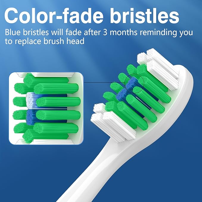 Lanveda Replacement Toothbrush Heads Compatible with Philips Sonicare Replacement Heads, Replacement Brush Head Compatible with Phillips Sonicare 4100 5100 5300 6100 Electric Toothbrush, 16 Pack