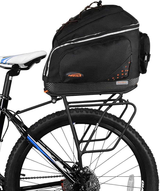 Ibera PakRak Touring Bicycle Seatpost/Disc/Non/Disc Rack and Quick Release Bag-StrideForce Fitness