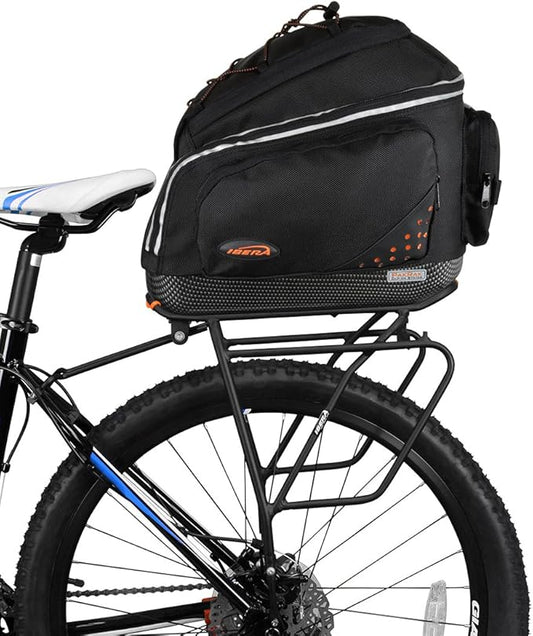 Ibera PakRak Touring Bicycle Seatpost/Disc/Non/Disc Rack and Quick Release Bag-StrideForce Fitness