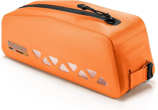 ROCKBROS Top Tube Bike Bag Waterproof Bike Frame Bag Lightweight Buckle Lock Design TPU Material Top Tube Bag Easy Install Cycling Top Tube Front Frame Pack 1L Capacity-StrideForce Fitness