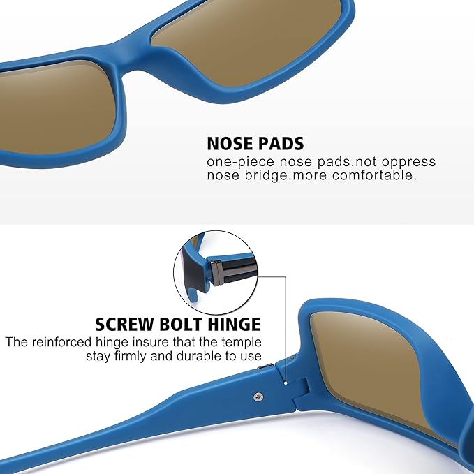 STORYCOAST Polarized Sports Sunglasses for Men Women Unbreakable Frame Cycling Fishing Driving-StrideForce Fitness