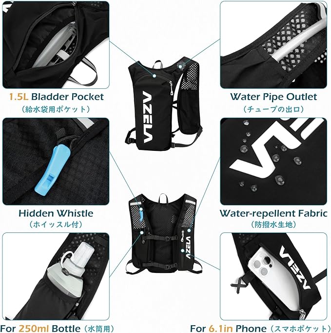 TRIWONDER Hydration Backpack Lightweight Water Pack for Men Women Hydration Pack for Cycling, Running, Hiking and Biking-StrideForce Fitness
