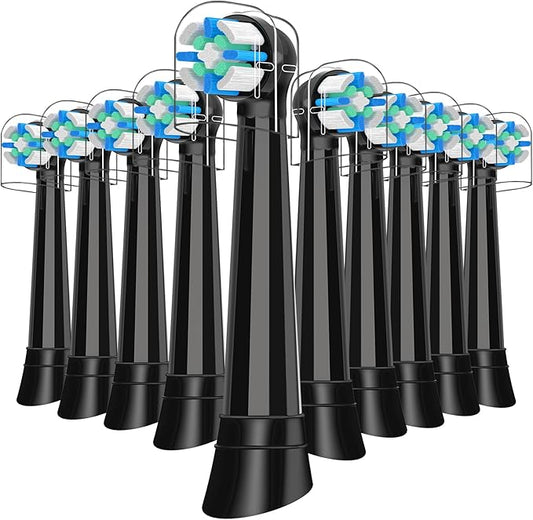 iO Replacement Heads Compatible with Oral B iO,iO Series Electric Toothbrush Heads Compatible with Oral B iO 2/3/4/5/6/7/8/9/10,Medium Bristles for Effective Plaque Removal,Black