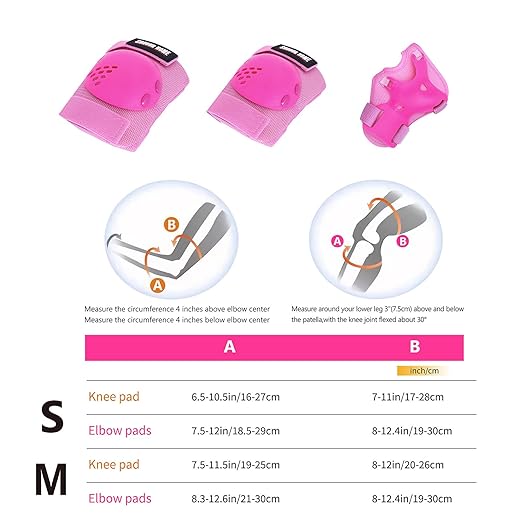 Youth/Kids Knee Pads Elbow Pads Wrist Guards Protective Gear Set for 3-15 Years Child Roller Skates, Skateboard, Cycling, Inline Skating, BMX Bike, Balance Bike, Scooter Riding and Other Outdoor Sports-StrideForce Fitness