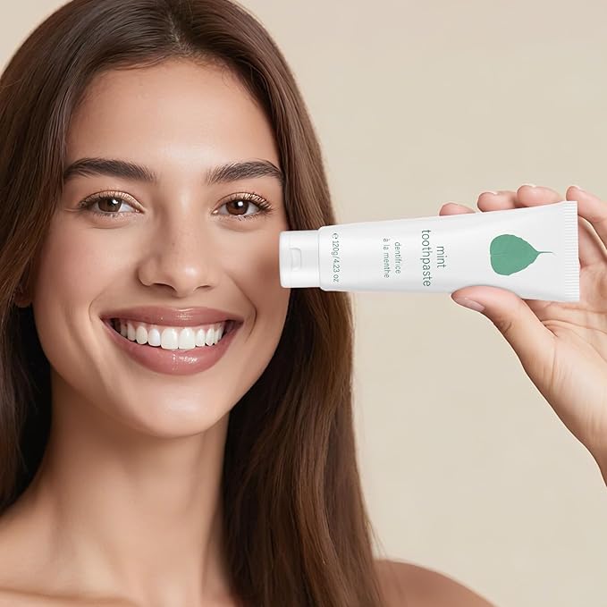 Mint Toothpaste, 3.5 oz Non Fluoride Toothpaste, All-Natural Organic Tooth-Paste, Fresher Breath, Happier Gums, Tooth Sensitivity for for Sensitive Teeth - 2 PCS