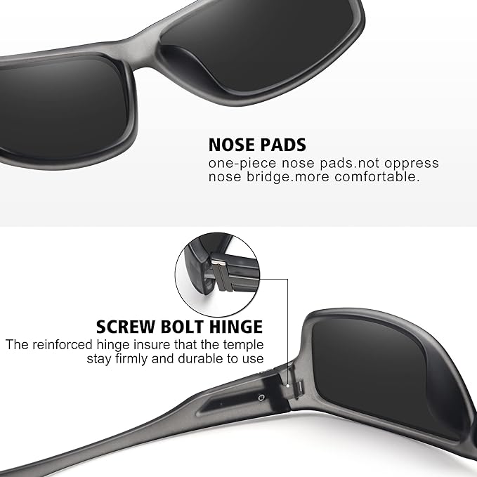 STORYCOAST Polarized Sports Sunglasses for Men Women Unbreakable Frame Cycling Fishing Driving-StrideForce Fitness