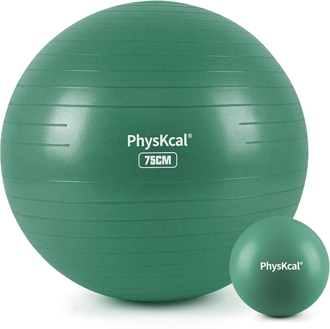 Yoga Ball for Exercise, Pilates Set, 4 Sizes Fitness Ball for Workout, Birthing, Pregnancy, Physical Therapy- Pump Included-StrideForce Fitness