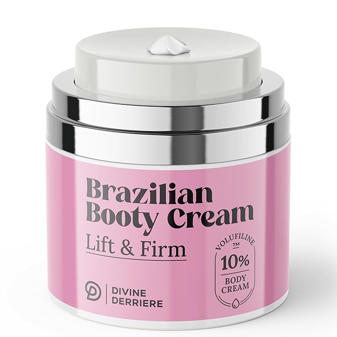 Divine Derriere Brazilian Body Butter Cream, Lift and Firm Body Cream with Volufiline Helps Reduce the Appearance of Cellulite for a Lifted and Firm-looking Derriere, Bum Bum Cream, 50ml-StrideForce Fitness